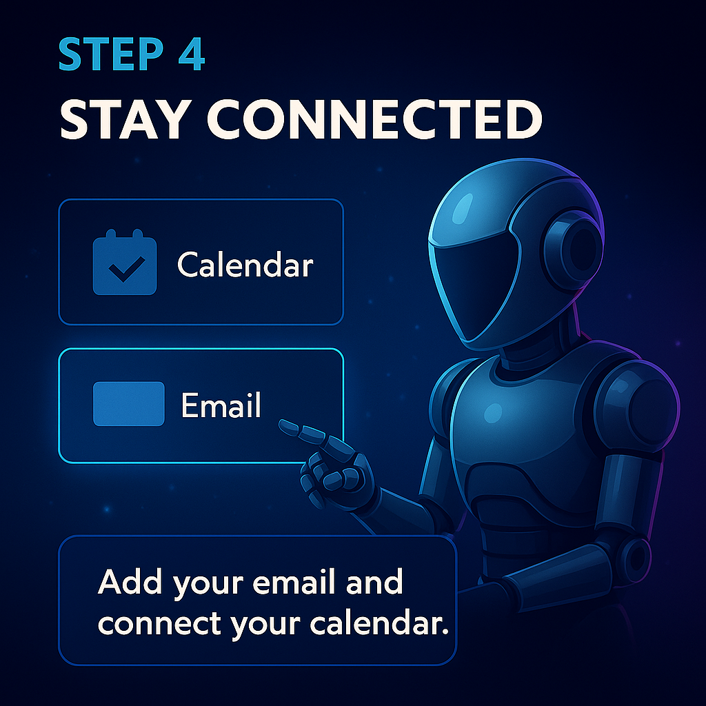 Step 4 – Connect Calendar & Email